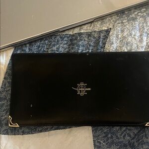 Men’s Black Wallet with Gold Accents